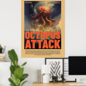 Retro Alien Sci-Fi Movie Inspired Wall Poster ポスター (ホームオフィス)