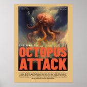 Retro Alien Sci-Fi Movie Inspired Wall Poster ポスター (正面)
