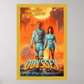 Retro Alien Sci-Fi Movie Inspired Wall Poster ポスター (正面)