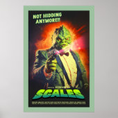 Retro Alien Sci-Fi Movie Inspired Wall Poster ポスター (正面)
