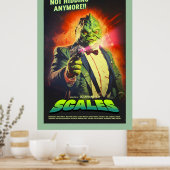 Retro Alien Sci-Fi Movie Inspired Wall Poster ポスター (キッチン)