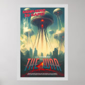 Retro Alien Sci-Fi Movie Inspired Wall Poster ポスター (正面)