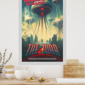 Retro Alien Sci-Fi Movie Inspired Wall Poster ポスター (キッチン)