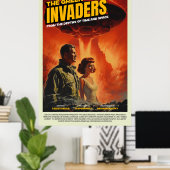 Retro Alien Sci-Fi Movie Inspired Wall Poster ポスター (ホームオフィス)