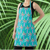 Retro Aloha Personalized Pastel Palms アクセントクッション