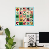 Retro Alphabet Poster ポスター (ホームオフィス)