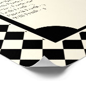 Retro Alphabetical Wedding Seating Chart Poster ポスター (角)