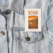 Retro Amarillo Texas Route 66 Landmark 缶バッジ (インサイチュ)