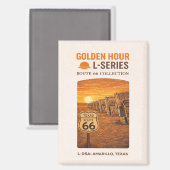 Retro Amarillo Texas Route 66 Landmark Art マグネット (正面/裏面)