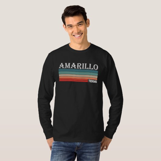 Retro Amarillo Texas TX Souvenir Tシャツ (正面フル)