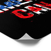 Retro Ameri-can Canada Usa Flag Patriotic Canadian ポスター (角)