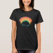 Retro American Bison Silhoutte Buffalo Bison Lover Tシャツ (正面)