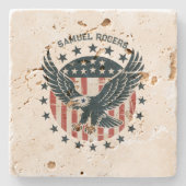 Retro American Eagle  ストーンコースター (正面)