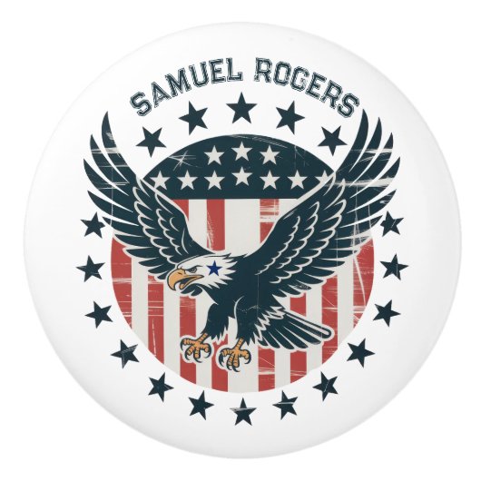 Retro American Eagle  セラミックノブ (正面)