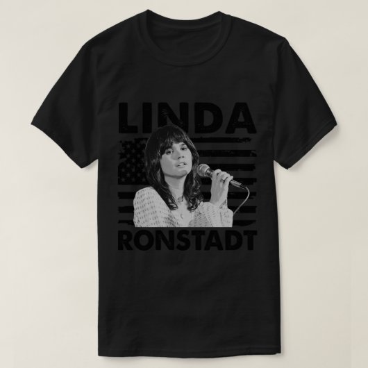 Retro American Flag Linda Ronstadt Music Gift Esse Tシャツ (デザイン正面)