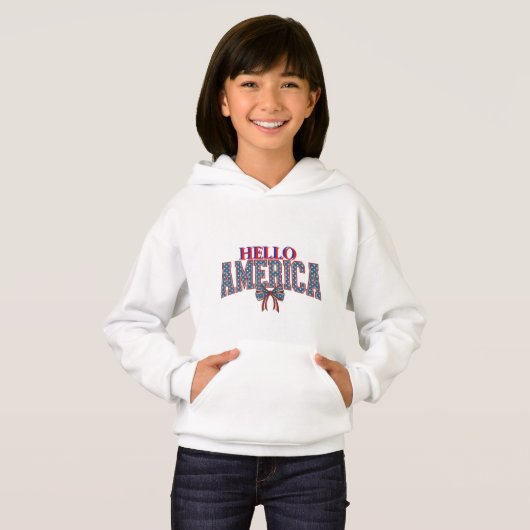 Retro American Pride Hoodie. (正面フル)
