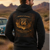 Retro America's Highway 100 Years Map パーカ