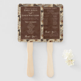 Retro Anemones Sparkle Destination Wedding ハンドファン