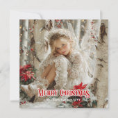 Retro angel download festive Christmas greeting シーズンカード (正面)