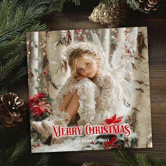 Retro angel download festive Christmas greeting シーズンカード