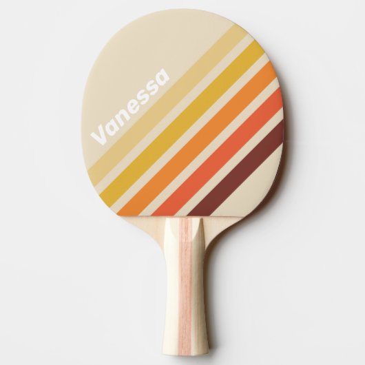 Retro Angled Striping with Name 卓球ラケット (裏面)