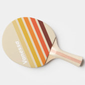 Retro Angled Striping with Name 卓球ラケット (横)