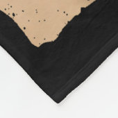 Retro Anime Kawaii Black Cat Eating Ramen Noodles フリースブランケット (角)