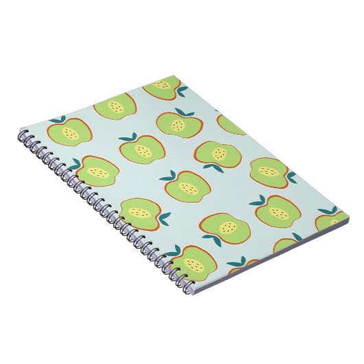 Retro Apple Fruit Pattern Notebook ノートブック (右側)