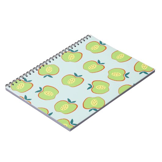 Retro Apple Fruit Pattern Notebook ノートブック (左側)