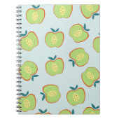 Retro Apple Fruit Pattern Notebook ノートブック (正面)
