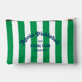 Retro Après Pickle Ball Social Club Green Stripe  アクセサリーポーチ (裏面)