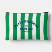 Retro Après Pickle Ball Social Club Green Stripe  アクセサリーポーチ (正面)