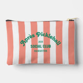 Retro Après Pickle Ball Social Club Pink Stripe  アクセサリーポーチ (裏面)