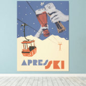 Retro Apres Ski  キャンバスプリント (インサイチュ (ウッドフロア))