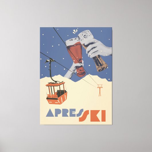 Retro Apres Ski  キャンバスプリント (正面)