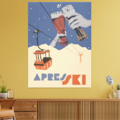 Retro Apres Ski  キャンバスプリント (インサイチュ (リビング))