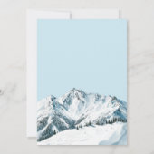 Retro Apres Ski Winter Mountain Birthday Party 招待状 (裏面)