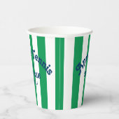 Retro Après Tennis Social Club Green Stripe 紙コップ (右)