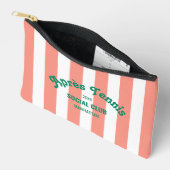 Retro Après Tennis Social Club Pink Stripe アクセサリーポーチ (見開き)