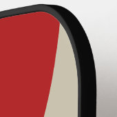 Retro Aqua Surf Circle Stripe with Name ピックルボールラケット (左詳細)