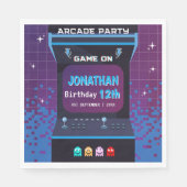 Retro Arcade Birthday Party | Game On Design スタンダードランチョンナプキン (正面)