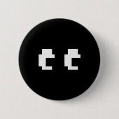 Retro Arcade Game Ghost Eyes Halloween Group Costu 缶バッジ (正面)