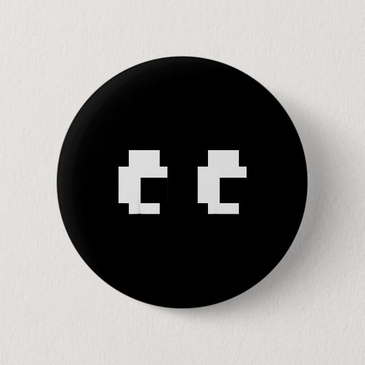 Retro Arcade Game Ghost Eyes Halloween Group Costu 缶バッジ (正面)