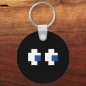 Retro Arcade Gaming Halloween Ghost Partner Group  キーホルダー (正面)