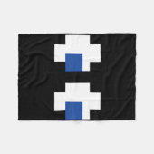 Retro Arcade Gaming Halloween Ghost Partner Group フリースブランケット (正面(横))