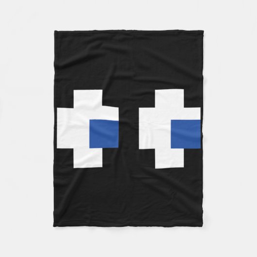 Retro Arcade Gaming Halloween Ghost Partner Group フリースブランケット (正面)