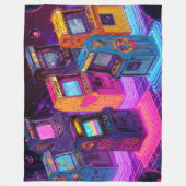 Retro Arcade Machines フリースブランケット (正面)