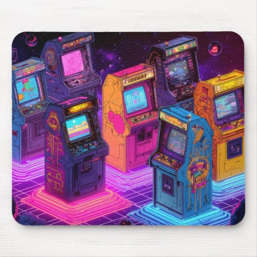 Retro Arcade Machines マウスパッド (正面)