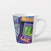 Retro Arcade Machines in Space カフェラテマグ (右)