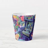 Retro Arcade Machines in Space カフェラテマグ (正面)